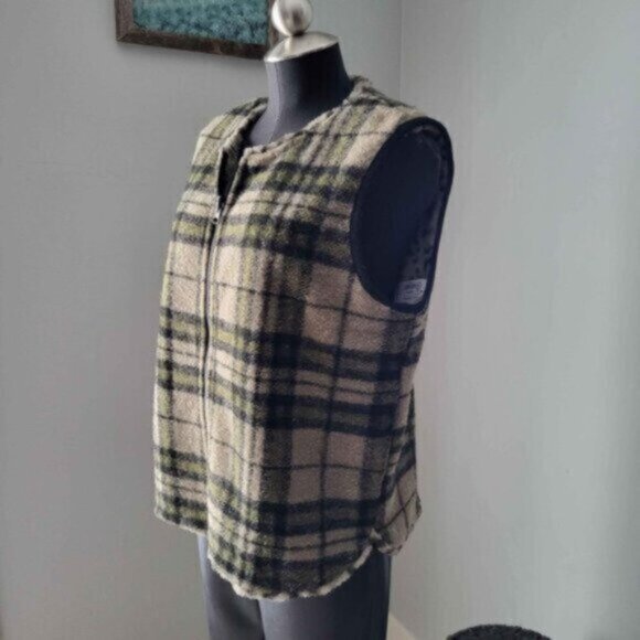 YEST Reversible Leopard / Plaid Vest NWT Sz 12 - Picture 4 of 10